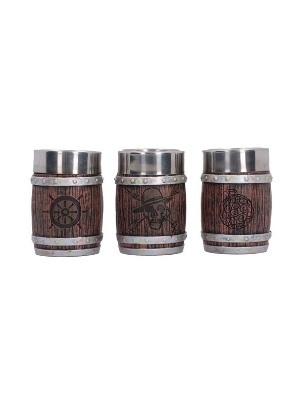 Nemesis Now - One Piece - Barrel Shot Glass Set (Gift Box - Set of 4) - Lahjapakkaus