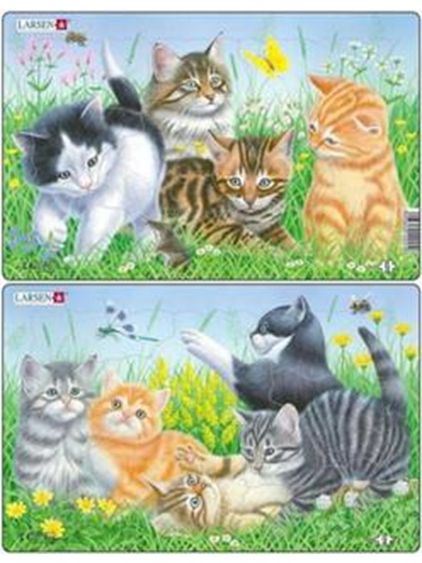 Larsen Puzzles Palapeli Suloiset kissanpennut 2-asst - 10-palainen, Midi 2D Palapelit