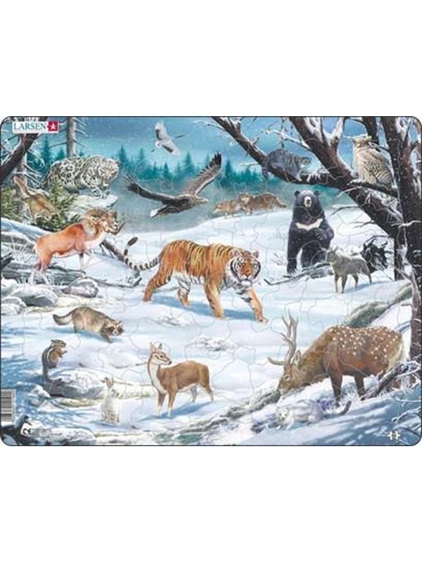 Larsen Puzzles Palapeli Talven villieläimet Siperiassa ja Koillis 2D Palapelit