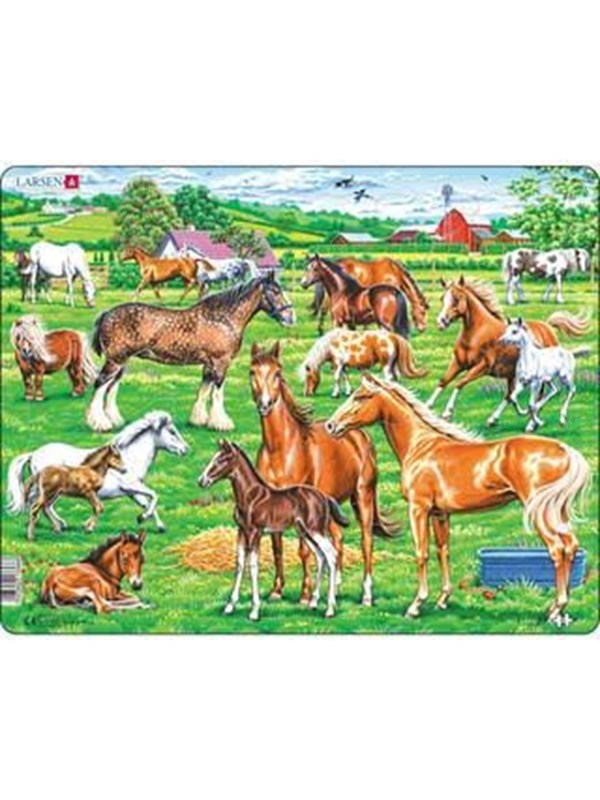 Larsen Puzzles Palapeli Kauniit hevoset - 33-palainen, Maxi (36,5x28 2D Palapelit