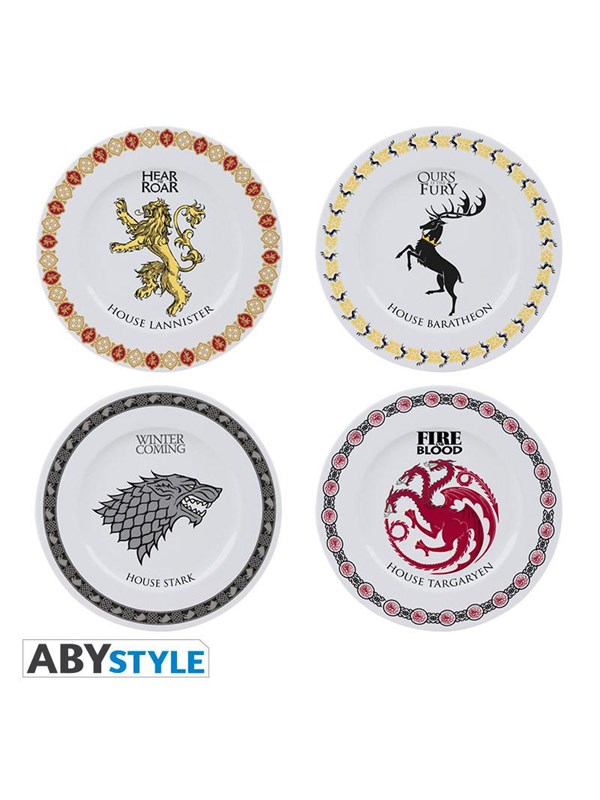 ABYstyle - Game Of Thrones - Set Of 4 Plates (Houses)