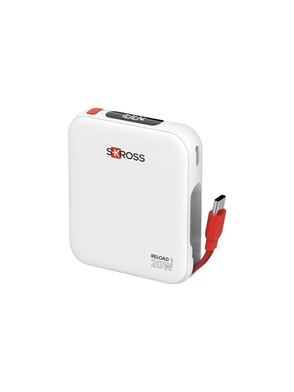 SKross Reload 5 Power Bank Mini 5K PD20W USB-C-in + USB-C - White - 5000 mAh