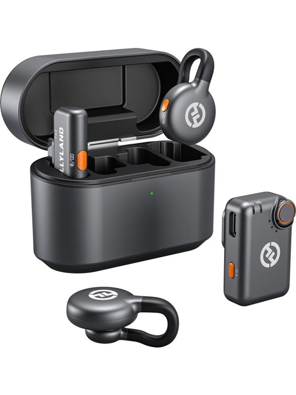 Hollyland LARK M2S Mini Combo Wireless Lavalier Microphone Mini Combo - Space Gray