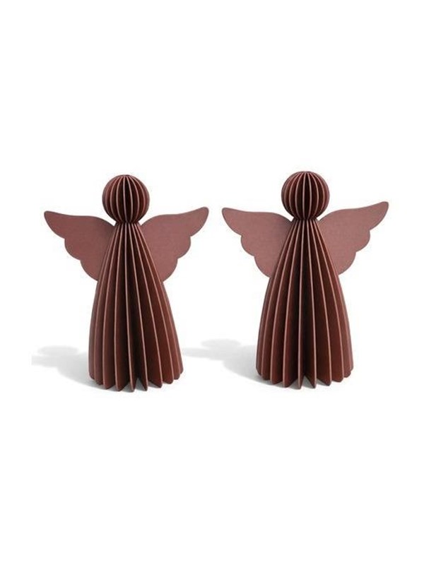 Mumi3D Joulukoriste - enkelit - 6 cm - punainen - 2 kpl