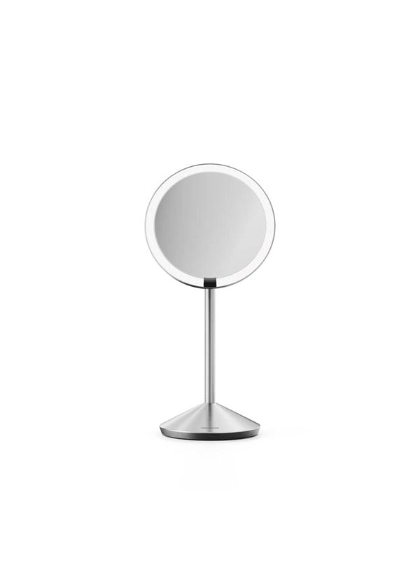 Simplehuman Sensor Mirror Fold taitettava meikkipeili - 5x - harjattu ruostumaton teräs