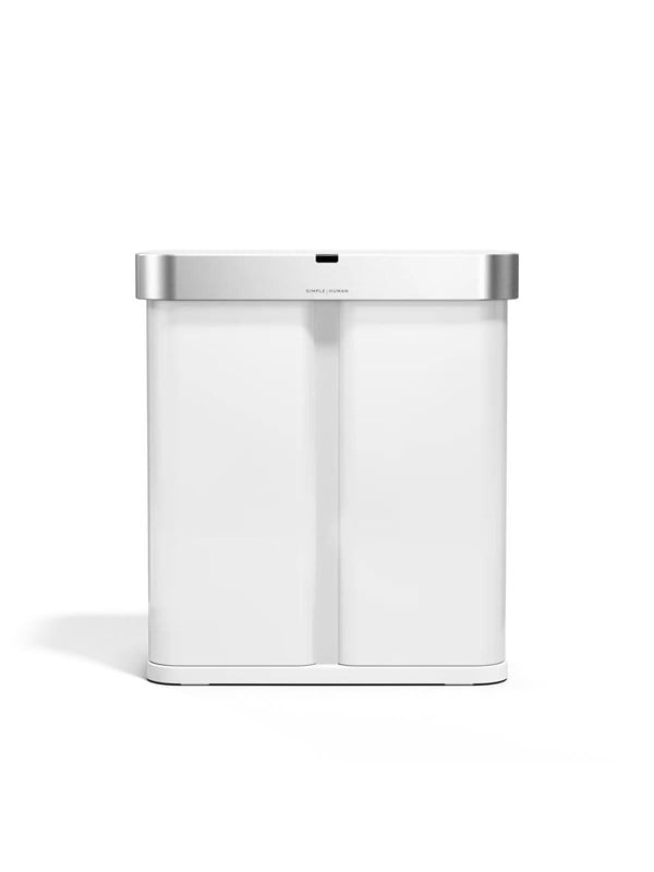 Simplehuman sensorilla toimiva lajitteluastia - 58 L - valkoinen