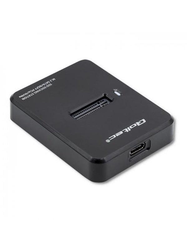 Qoltec SSD-telakointiasema 50313 - M.2 NVMe/SATA - USB-C 3.1 Gen 2