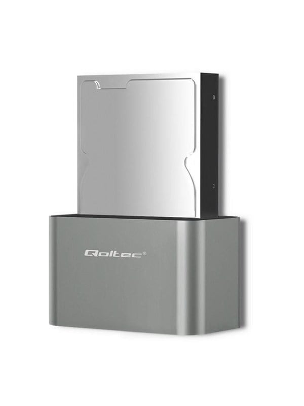 Qoltec HDD-telakointiasema 50315 - 1-paikkainen SATA - USB 3.2 Gen 1 - 2.5/3.5"