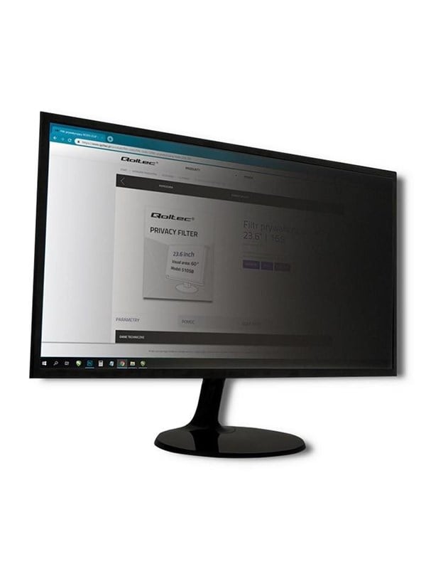 Qoltec Näytön tietosuojasuodatin 51059 - 23.8" Läpinäkyvä