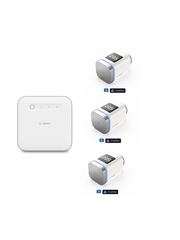 Bosch Smart Home Controller+3 packs thermostats