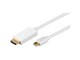 Näyttökaapeli - Pro Mini DP - HDMI - Valkoinen - 1m - 4040849528613