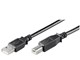 USB kaapelit - Pro USB-A <-> USB-B 2.0 - 1m - Musta - 4040849961854