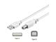 USB kaapelit - Pro USB-A <-> USB-B 2.0 - 1m - Valkoinen - 4040849961861