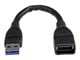 USB kaapelit - StarTech.com USB 3.0 jatkojohto sovitinkaapeli A:sta A:han - USB3EXT6INBK
