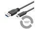 USB kaapelit - Pro USB-A <-> USB-C - 0.5m - USB 3.0 - Musta - PUSB3.2G1-AC-BLK-0.5M