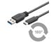 USB kaapelit - Pro USB-A <-> USB-C - 2m - USB 3.0 - Musta - PUSB3.2G1-AC-BLK-2M