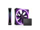 Kotelotuuletin - NZXT F140 RGB DUO 2-pack & RGB-ohjain - Musta - Kotelotuuletin - 140mm - Musta RGB LED valolla - 36 dBA - RF-D14DF-B1