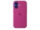 Puhelin - Kannet ja kotelot - Apple iPhone 16 Silicone Case with MagSafe - Fuchsia - MYY53ZM/A