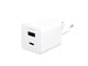 Puhelin - Adapterit & Laturit - empower by PanzerGlass Turbo 35W Charger incl. USB-C + USB-A | EU Plug | Silver White - EM94326
