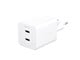 Puhelin - Adapterit & Laturit - empower by PanzerGlass Turbo 45W Charger incl. 2 x USB-C | EU Plug | Silver White - EM58685