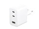 Puhelin - Adapterit & Laturit - empower by PanzerGlass Turbo 70W Multiple Charger incl. 2 x USB-C + USB-A | EU Plug | Silver White - EM31479