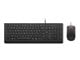Näppäimistöt - Lenovo Essential Wired Combo - Näppäimistö ja Hiirisetti - Norja - Musta - 4X31R64425