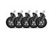 Pelituoli - DUTZO Premium 3" Rubber Caster for IKEA Chairs - Black - Rubber - DGCAIK-75MMRBWU-BK
