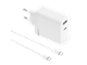 Puhelin - Adapterit & Laturit - realme SUPERVOOC 80W Dual Ports GaN Adapter with Type-C Cable - White - 631451000024