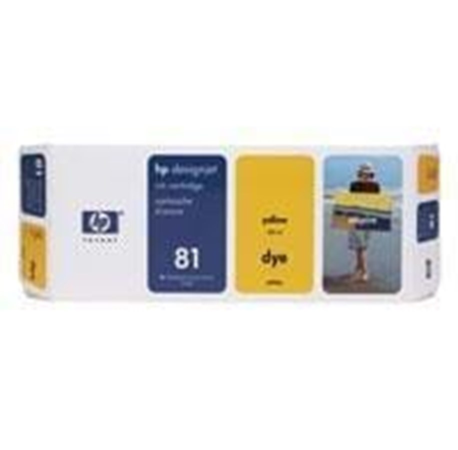 Mustepatruunat, värikasetit ja lisävarusteet - HP 81 Yellow - Mustepatruuna Keltainen - C4933A