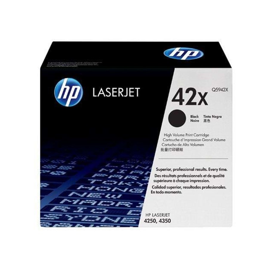 Mustepatruunat, värikasetit ja lisävarusteet - HP 42X / Q5942X High Kapasiteetti Musta Toner - Laser värikasetti musta - Q5942X
