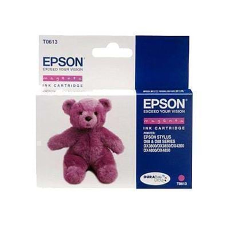 Mustepatruunat, värikasetit ja lisävarusteet - Epson T0613 - Mustepatruuna Magenta - C13T061340