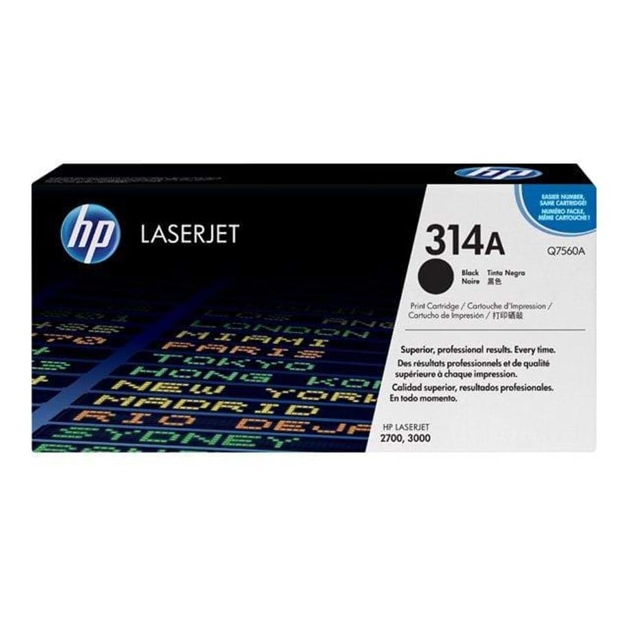 Mustepatruunat, värikasetit ja lisävarusteet - HP 314A / Q7560A - Black Laser Toner - Laser värikasetti musta - Q7560A