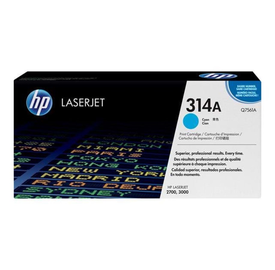 Mustepatruunat, värikasetit ja lisävarusteet - HP 314A / Q7561A - Laser Toner - Laser värikasetti Syaani - Q7561A