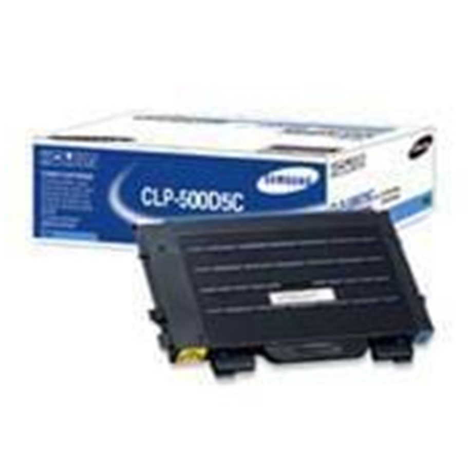 Mustepatruunat, värikasetit ja lisävarusteet - Samsung Toner CLP-500D5C - Laser värikasetti Syaani - CLP-500D5C/ELS
