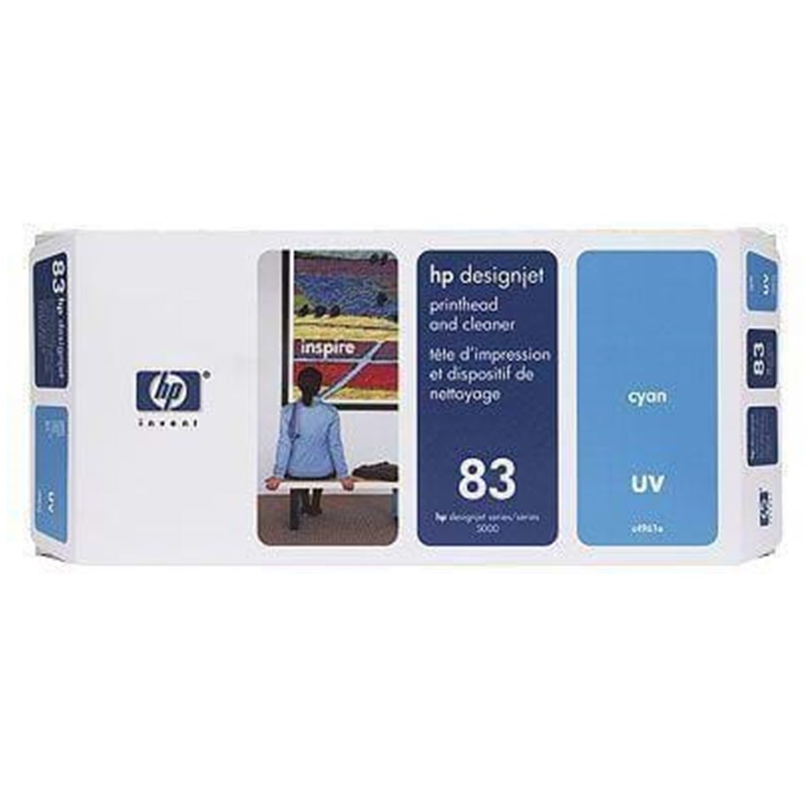 Mustepatruunat, värikasetit ja lisävarusteet - HP 83 Printhead Cleaner - Tulostuspää puhdistimen kanssa Syaani - C4961A