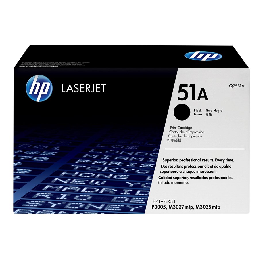 Mustepatruunat, värikasetit ja lisävarusteet - HP 51A / Q7551A Black Toner - Laser värikasetti musta - Q7551A
