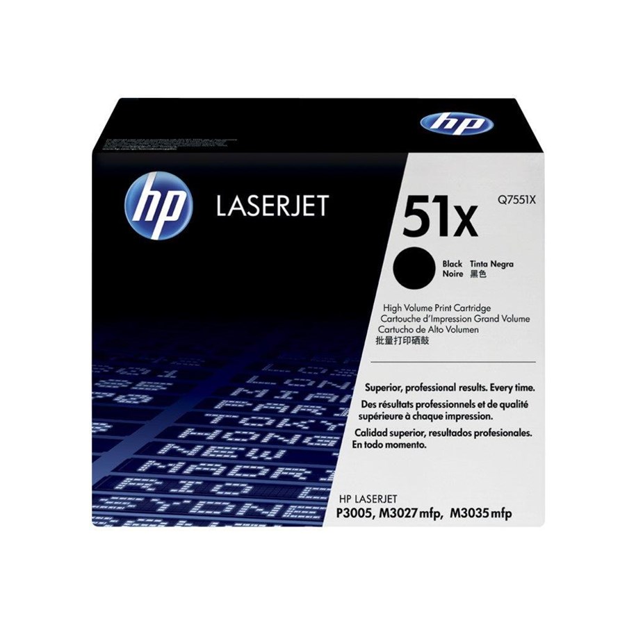 Mustepatruunat, värikasetit ja lisävarusteet - HP 51X / Q7551X High Kapasiteetti Musta Toner - Laser värikasetti musta - Q7551X