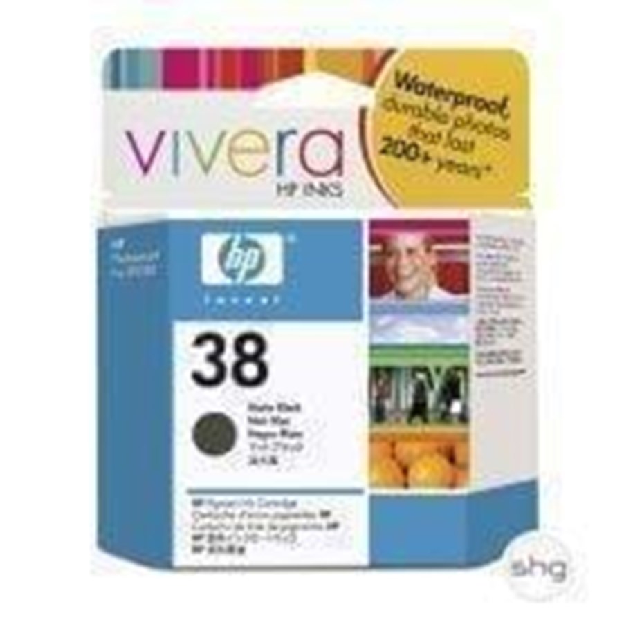 Mustepatruunat, värikasetit ja lisävarusteet - HP Ei 38 Ink Cart/Matte Musta withvivera - Mustepatruuna Mattamusta - C9412A