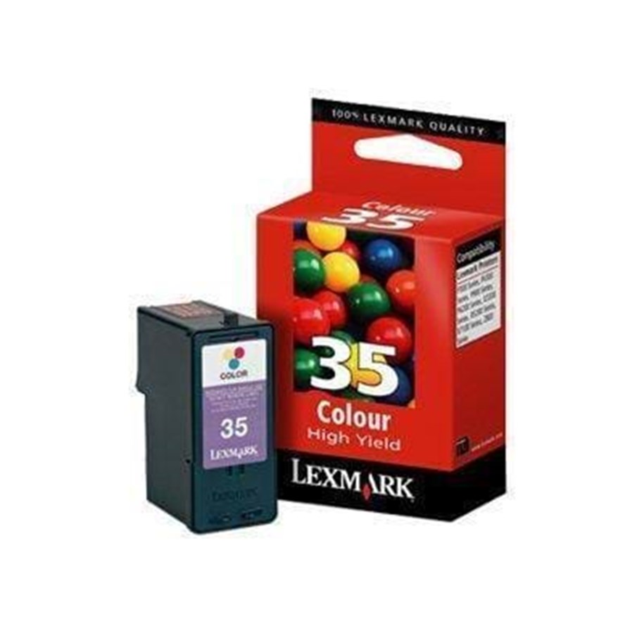 Mustepatruunat, värikasetit ja lisävarusteet - Lexmark 35 Color - Mustepatruuna Syaani, Magenta, Keltainen - 18C0035