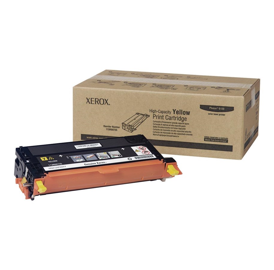Mustepatruunat, värikasetit ja lisävarusteet - Xerox 113R00725 Toner Yellow - Laser värikasetti Keltainen - 113R00725