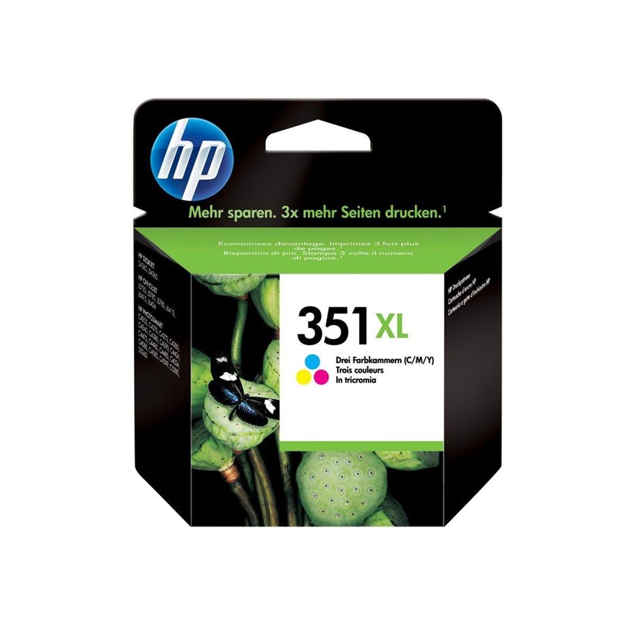 Mustepatruunat, värikasetit ja lisävarusteet - HP 351XL / CB338EE High Capacity Color Ink - Mustepatruuna Syaani, Magenta, Keltainen - CB338EE