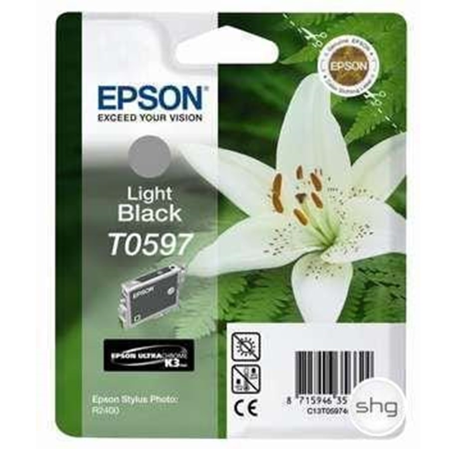 Mustepatruunat, värikasetit ja lisävarusteet - Epson T0597 Light Musta - Mustepatruuna Vaalea musta - C13T05974010