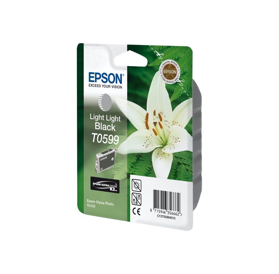Mustepatruunat, värikasetit ja lisävarusteet - Epson T0599 Light Light Black - Mustepatruuna Vaalea musta - C13T05994010