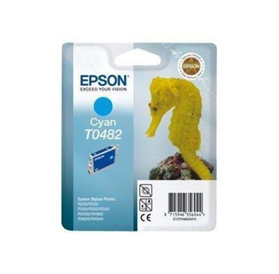 Mustepatruunat, värikasetit ja lisävarusteet - Epson T0482 - Mustepatruuna Syaani - C13T04824010