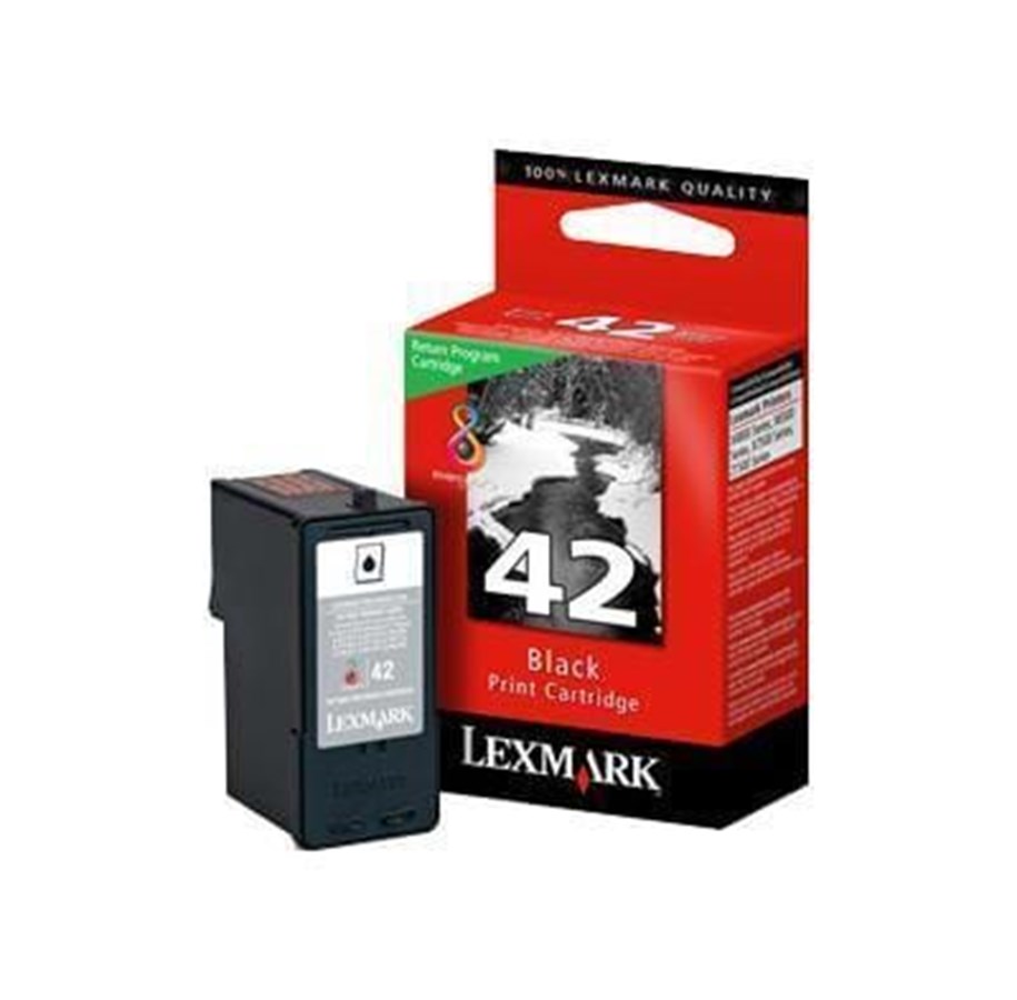 Mustepatruunat, värikasetit ja lisävarusteet - Lexmark 42 Black - Mustepatruuna musta - 18Y0142E