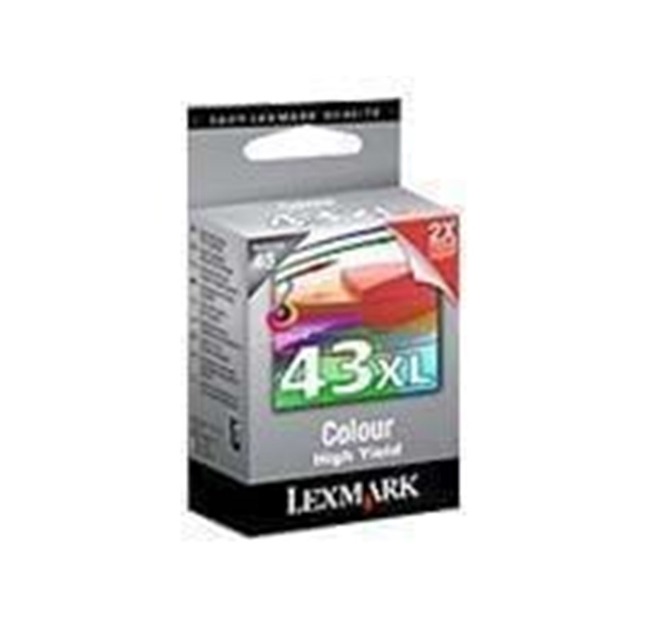 Mustepatruunat, värikasetit ja lisävarusteet - Lexmark 43 Black - Mustepatruuna Syaani, Magenta, Keltainen - 18YX143E
