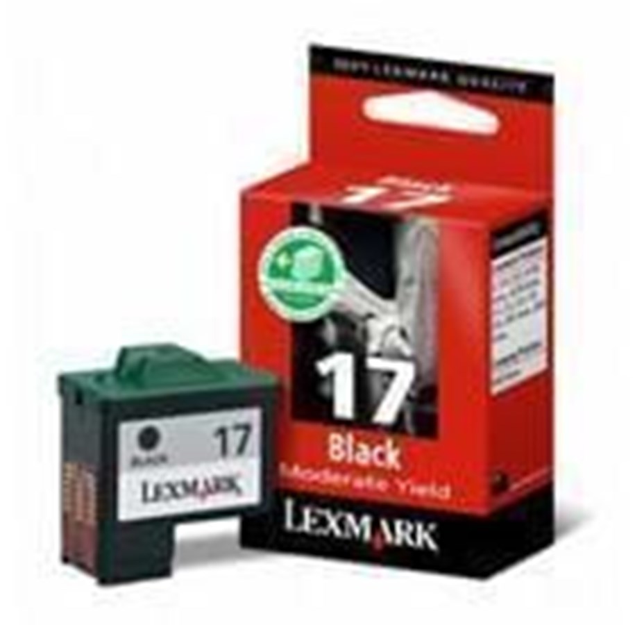 Mustepatruunat, värikasetit ja lisävarusteet - Lexmark 17 Black - Mustepatruuna musta - 10N0217E
