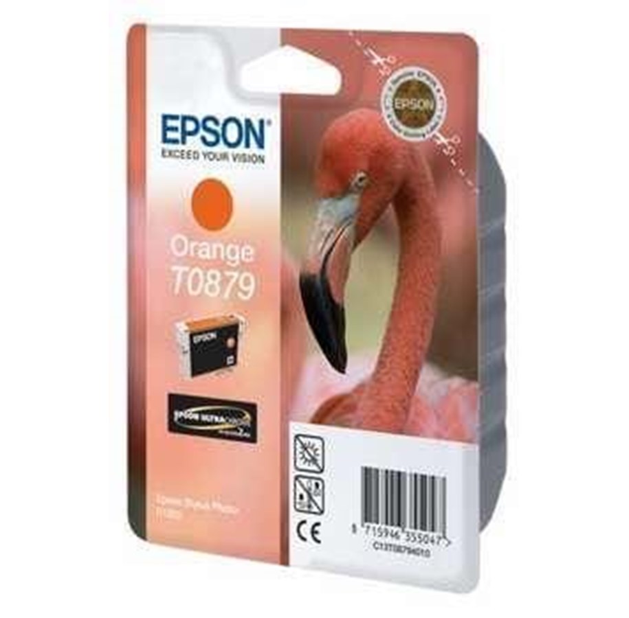 Mustepatruunat, värikasetit ja lisävarusteet - Epson T0879 - Mustepatruuna oranssi - C13T08794010