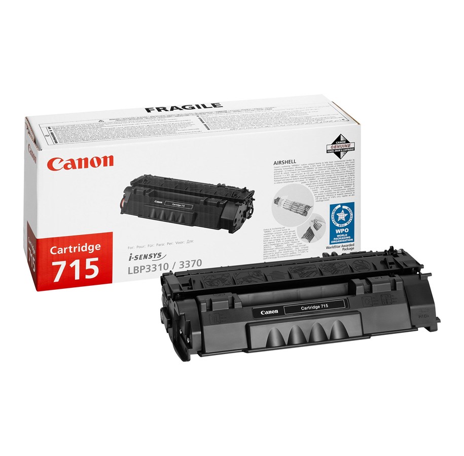 Mustepatruunat, värikasetit ja lisävarusteet - Canon CRG 715 Musta - Laser värikasetti musta - 1975B002
