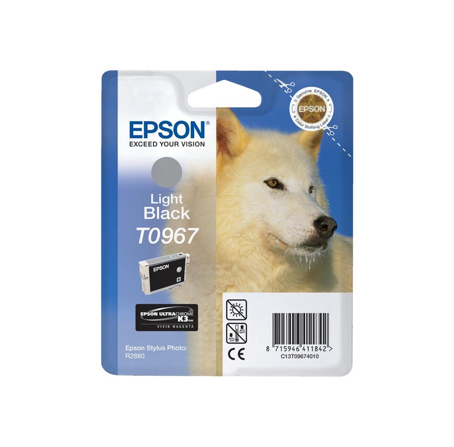 Mustepatruunat, värikasetit ja lisävarusteet - Epson T0967 - Light Musta Ink - Mustepatruuna Vaalea musta - C13T09674010